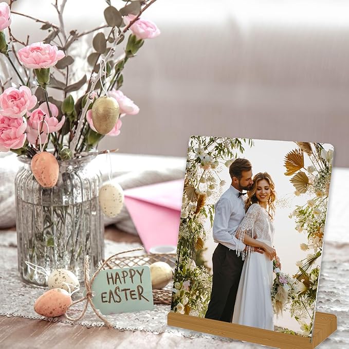 Custom Metal Photo Prints, Personalized Picture Frame with Your Photos, Customized Photo Gifts for Lovers, Couples, Family and Home Decor