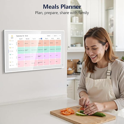 Digital Calendar – 27 Inch Electronic Wall Calendar & Chore Chart, Smart Family Organizer with Interactive Touchscreen Display, Wall Mount in Portrait or Landscape