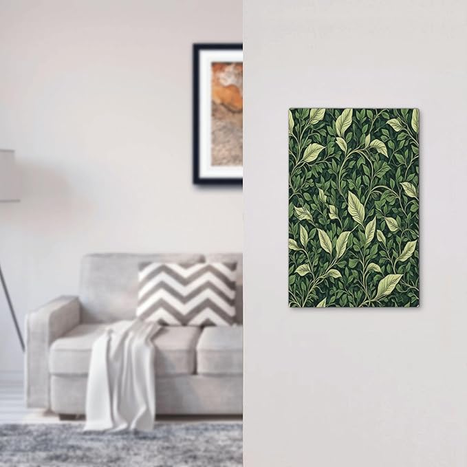 Vintage Green Plant Leaves 1-Gang No Device Blank Wallplate Electrical Light Switch Covers Decorative Receptacle Face Plate Cover for Bathroom 5 X 3 IN