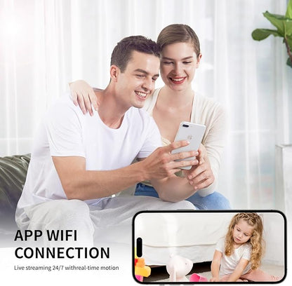 4K Mini Security Camera WiFi Wireless Camera Small Smart Portable HD Nanny Cam with Motion Detection Cloud & SD Storage Clear Night Vision Micro Cameras for Home Office Pet Baby Monitor Indoor/Outdoor