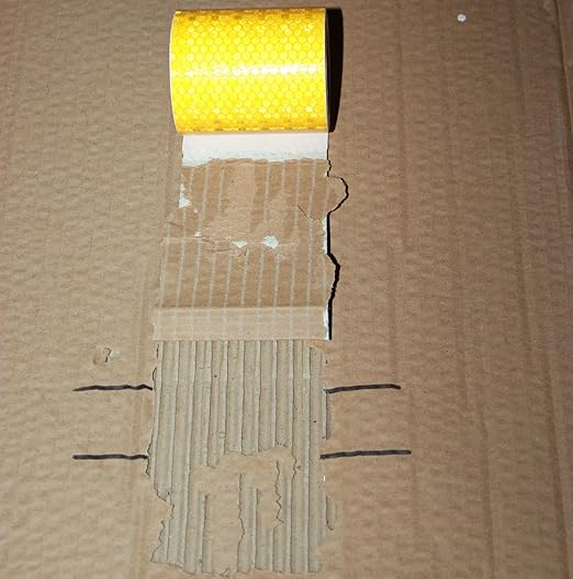 Yellow Reflective Tape 2 inch, Outdoor Waterproof High Visibility Warning Industrial Marking Tape, Safety Stickers (11 feet)