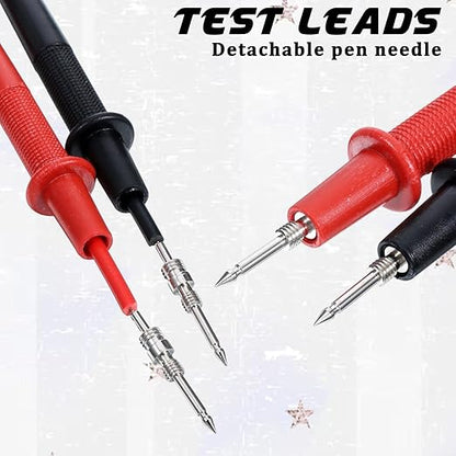 2 Pcs Multimeter Leads Digital Multimeter Test Leads 1000V 10A Alligator Clips Long Banana Plug Multimeters Probe Test Lead Cable Professional Probe Kit Multi Meter Clamp Tester Probes