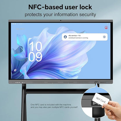 65" Smart Board, 4K Digital Whiteboard for Office, Hybrid Work & Classrooms, Google EDLA-Certified Interactive Whiteboard with Android 14, OTA Updates & Open Apps Ecosystem, 8+128GB Storage