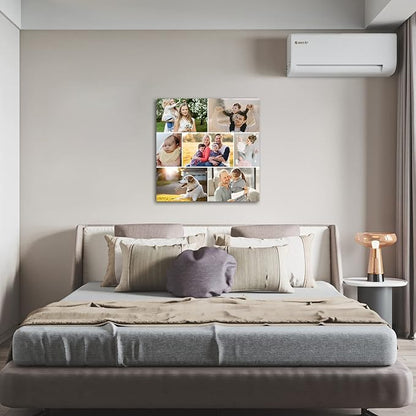 LZIMU 7 Picture Collage Canvas Prints Personalized Multi Photo Wall Art Custom Your Image to Canvas Customized Family Gifts Home Decor (Collage Photo-10, No frame)