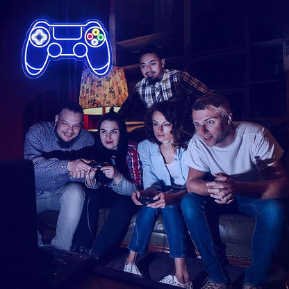 Gamer Neon Sign, Gamepad Shaped LED Neon Sign for Gamer Room Decor, Gaming Neon Sign for Boys Room Decor, Neon Gaming Sign for Gaming Wall Decor, USB Powered Gamer Gifts for Teens, Boys, Kids