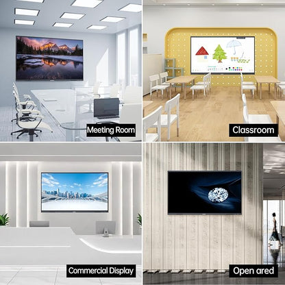 Smart Board 55 inch Interactive Whiteboard Display 4K UHD Touchscreen Digital Electronic Whiteboard for Home Office Classroom Presentation, Writing, Coaching(Board & Wall Mount Included)