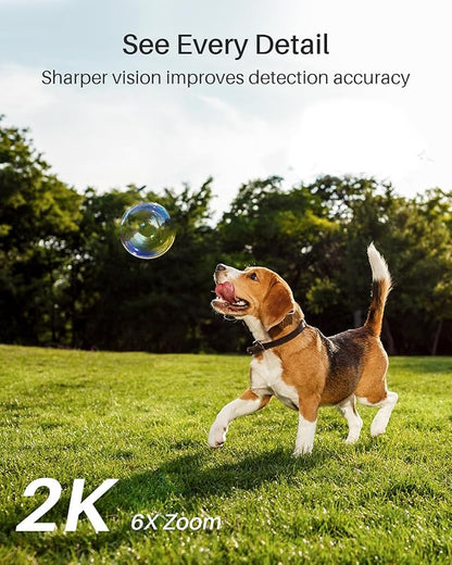 WUUK Security Cameras Wireless Outdoor, Indoor Camera, Home Surveillance System, 2K, No Monthly Fee, Motion Alert, Night Vision, 2.4/5 GHz WiFi, Compatible with Alexa & Google, 2-Camera Kit