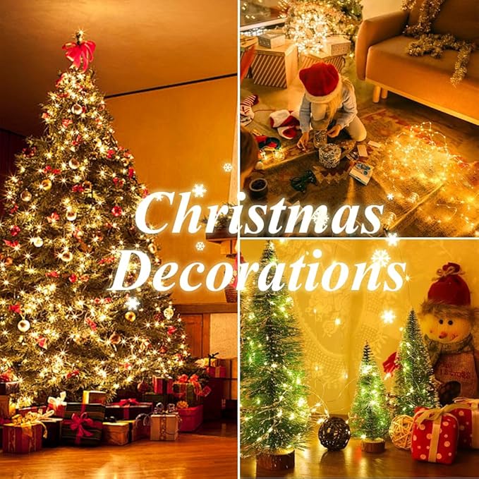 LetsFunny 300 LED Christmas String Lights with 8 Lighting Modes, 108FT - UL Certified Outdoor & Indoor Fairy Lights for Tree, Patio, Garden, Party, Wedding, Halloween, Holiday Christmas Decorations