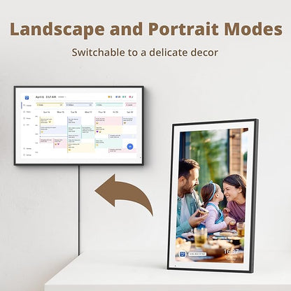 Dragon Touch 21.5" Digital Calendar Chore Chart – 1080P Full HD Interactive Touchscreen, Smart Family Planner, Hearth Display Digital Calendar Wall & Desk Mountable for Seamless Scheduling