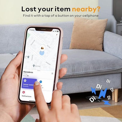 ATUVOS Rechargeable Wallet Tracker Card, Slim 1.6mm Smart Air Tag Card Works with Apple Find My (iOS Only), Bleuooth Item Locator for Purse/Luggage/Bags/Passpoart, IP67 Waterproof, Wireless Charging