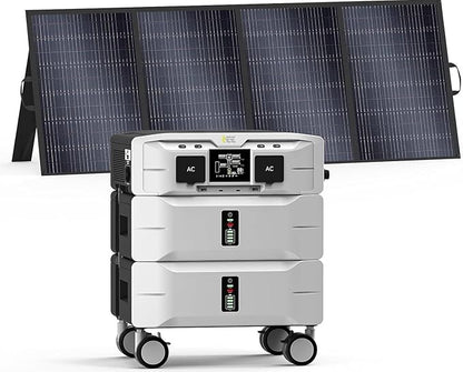 IEE 5120Wh Portable Power Station SP5000 with 400W Solar Panel, 120/240V 5000W(Peak 9000W) AC Output Solar Generator, Expandable Capacity, LFP Battery Generator for Home Use, Power Outages, RVs