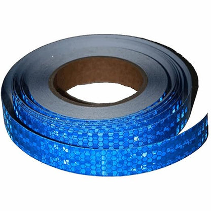 Reflective Tape Blue 1 inch, Outdoor Waterproof High Visibility Warning Industrial Marking Tape, Safety Stickers (68 feet)