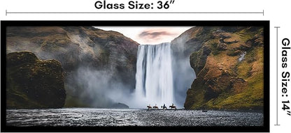 Americanflat 14x36 Poster Frame with Polished Plexiglass - Signature Collection - Gallery-Style Frames Made of Engineered Wood - Photo Frame for Wall Display - Black