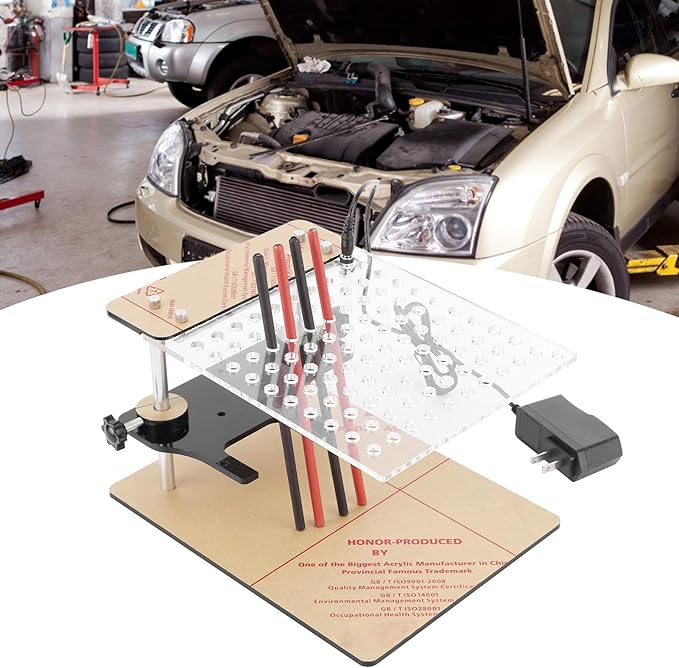 Main Test Board Assembly,Connection Line,BDM Frame Test Board with 4pcs Probe Pin Support for 22pcs BDM Adapter US Plug 110‑240V