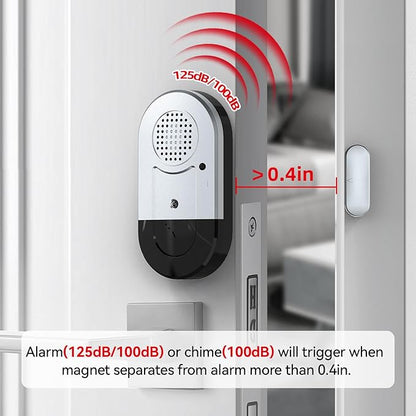 Sanjie Door Window Alarms - 5 Pack,125dB,Volume Control,Window Door Open Alarm Sensors for Kids Safety/Dementia/Pool,Wireless Sensors Keep Your Home Security,Easy to Install,Long Battery Life