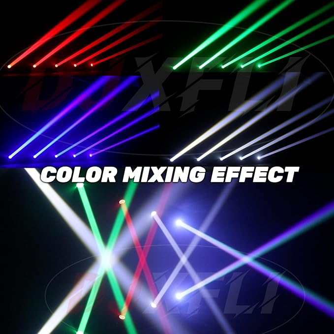 90W LED Moving Head DJ Lights Mini Beam Stage Lights Super Bright Spot RGBW 4IN1 DMX 512 13CH Sound-Activated for Wedding DJ Party Stage Lighting (90W, 2)