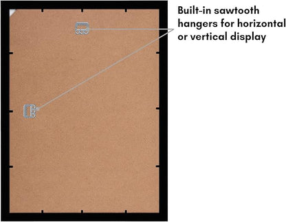 Americanflat 12x16 Picture Frame with Shatter-Resistant Glass - Signature Collection - Gallery-Style Frames Made of Engineered Wood - Photo Frame for Wall Display - Black