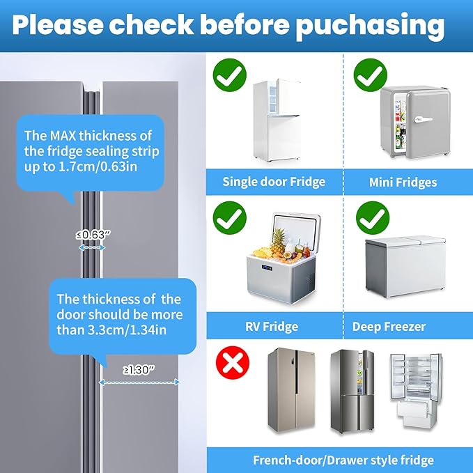 2 Pack Dual Mode Fridge Locks, Upgraded Child Proof Refrigerator Lock with Sticky Adhensive Pads, Durable ABS Freezer Door Latch to Keep Door Closed, No Tools Need or Drill (Grey)