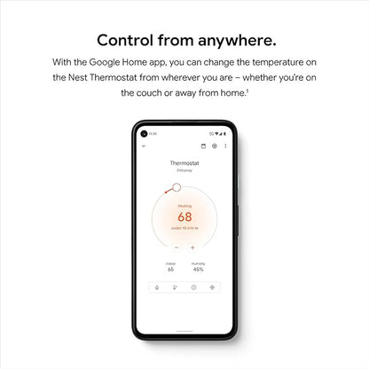 Google Nest Thermostat - Smart Thermostat for Home - Programmable Wifi Thermostat - Sand
