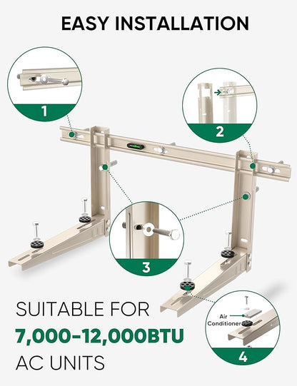 Mini Split Wall Mounting Bracket for 7000-12000 BTU Mini Split Air Conditioner with Leveler Universal Ductless AC and Heat Pump Systems Outdoor