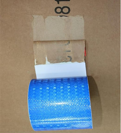 Blue Reflective Tape 3 inch, Outdoor Waterproof High Visibility Warning Industrial Marking Tape, Safety Stickers (11 feet)