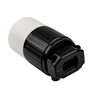ENERLITES NEMA L6-30R Locking Connector for Generator, Twist Lock Female Plug, 30 Amp, 250 Volt, 2 Pole, 3 Wire Grounding, Industrial Grade, UL Listed, 66462-BK, Black
