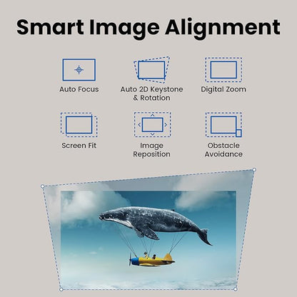 BenQ GP520 4K HDR 2600lm LED Living Room Projector for Home Entertainment with Google TV, Auto Cinema Mode, MEMC, Rec.709, HDR10+, HDMI 2.1, USB-A, USB-C, Wifi6, Bluetooth5.2, eARC, Dolby, 7.1 Channel