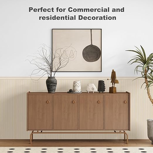 Art3d Wainscoting Wall Panel Kit, 37.8" Tall Beadboard Panels for Walls, Polystyrene Board and Batten Wall Panel Kit, Easy DIY Decorative Trim for Living Room, Kitchen, Bedroom – Covers 31 Sq.Ft