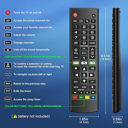 Universal for LG-TV-Remote-Control-Replacement,Compatible with All LG Smart TV Models (Pack of 3)
