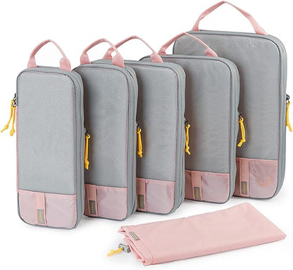 BAGSMART 6 Set /4 Set/2 Set Compression Packing Cubes for Travel, Lightweight Luggage Organizer Bags, Durable Space Saver Bags Travel Essentials