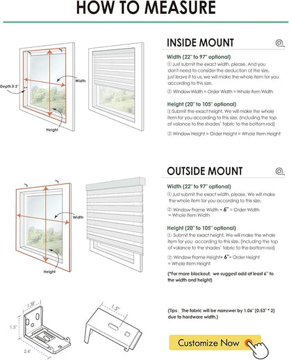Yoolax Motorized Matter Zebra Blinds Compatible with Alexa, Google Home, Apple HomeKit, Light Filtering Dual Layer Sheer Blinds, Privacy Light Control Horizontal Window Blind (75% Jungle Linen)