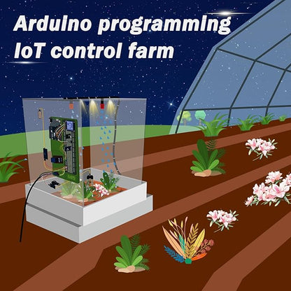 GeeekPi UNO R4 Minima Project Starter Kit with Tutorial for Smart Farm, Beginners and Engineers (UNO R4 Minima Included)