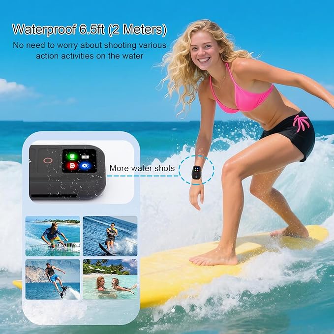 Suptig Wireless Remote Control for GoPro Hero 13/12/11/10/9/8 Black, Gopro Max, Phone, Built-in Rechargeable Battery