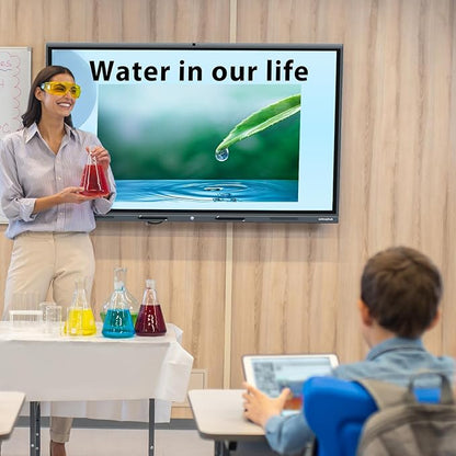 55'' 4K Smart Board, Android 14 OS 8+128 GB Interactive Whiteboard, Electronic Digital Whiteboard with Open App Ecosystem, Built in 20MP Camera for Home, Office and Classroom