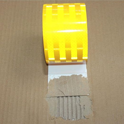 Non Fading Yellow Reflective Tape 4 inch Wide, Outdoor Waterproof High Visibility Warning Industrial Marking Tape, Safety Stickers (168 feet)