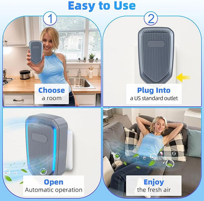 Negative Ion air Purifier, Silent Plug-in Air Purifier,Mini Portable Air Ion Generator, Absorbing Smoke and Dust, Purifying Air is Suitable for Bedroom, Study, Kitchen, Bathroom and Living Room (6)