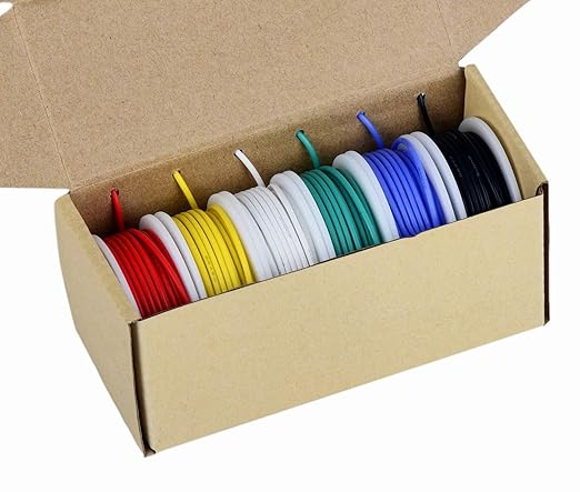 TUOFENG 18awg Silicone Wire,20ft Each Colors,18awg Cable Hook up Wire, 6 Colors Silicone Rubber Insulated/Tinned Copper/Flexible/18 Gauge Wire Set
