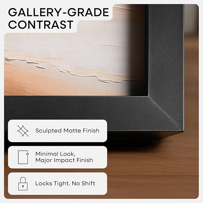 Homeforia 11 x 17 Picture Frame Black, High End Metal 11x17 Poster Frames with Mat 8x12 for Photo, 11 x 17 Black Frame Matted to 8 x 12 inch Print, 17x11 Thin Frame, Tempered Glass, Wall Kit, Set of 4
