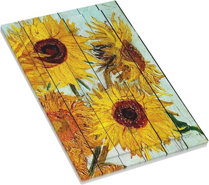 Light Switch Cover Plate Sunflowers Oil Paintings Wood Floral 1 Gang No Device Blank Electrical Wall Plates Faceplate Decorative Switch Plate For Farmhouse Bed Room Decor