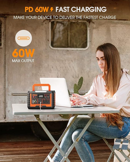 EBL 1000W Solar Generator with 200W Portable Solar Panel, Power Station 1000W, Backup Battery Pack - Solar Kit for RV/Van Camping, Outdoor Home Emergency