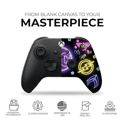 DreamController DC Comiic NEON Custom X-box Controller Wireless compatible with X-box One/Series X/S Proudly Customized in USA I Permanent HYDRODIP Print(NOT JUST A SKIN)(MODDED)