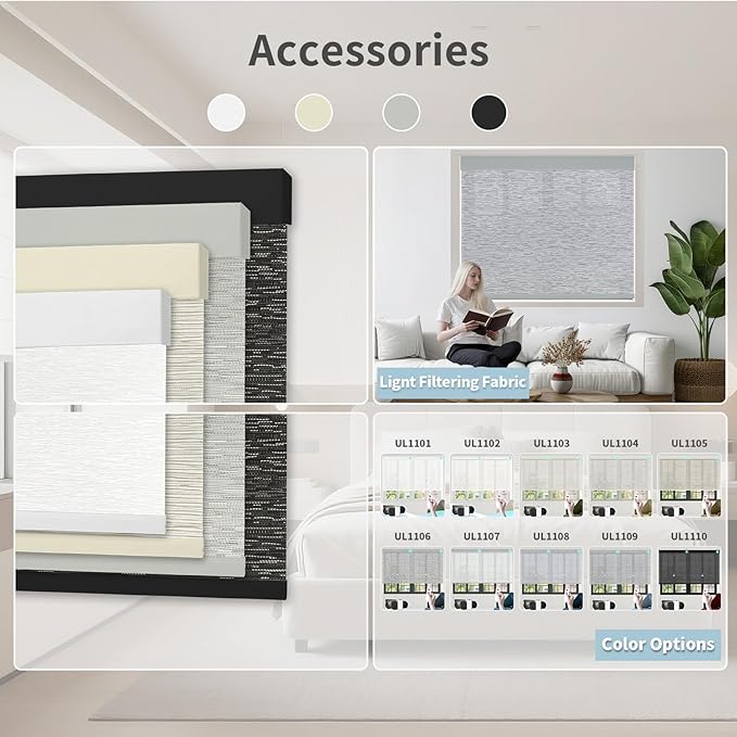 Motorized Blinds with Remote Custom Size Blackout Smart Roller Shades Compatible with Alexa Google, Electric Blinds for Windows