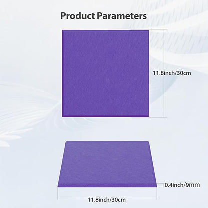 12 Pack Acoustic Panels Self Adhesive Sound Proof Foam, High Density Sound Acoustic Panel, 12X12X0.4 Inch Square Panels in Home, Office, Reccording Room, Studio,and more(Violet)