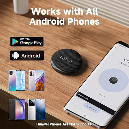 LiTag - Bluetooth Tracking Tag for Android. Smart Tracker for Google Find My Device (Find Hub) App. Item Finder Locator for Keys, Luggage, Suitcase, Backpack, Purse (1 Pack)