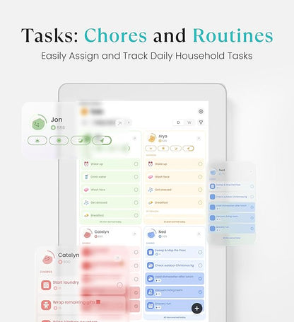 Cozyla Mate Digital Calendar+ 2: 15.6 Inch Wall Touch Screen Chore Chart Customizable Dashboard Smart Electronic Calendar for Family Schedules Meal Planner Support App Store with Stand White