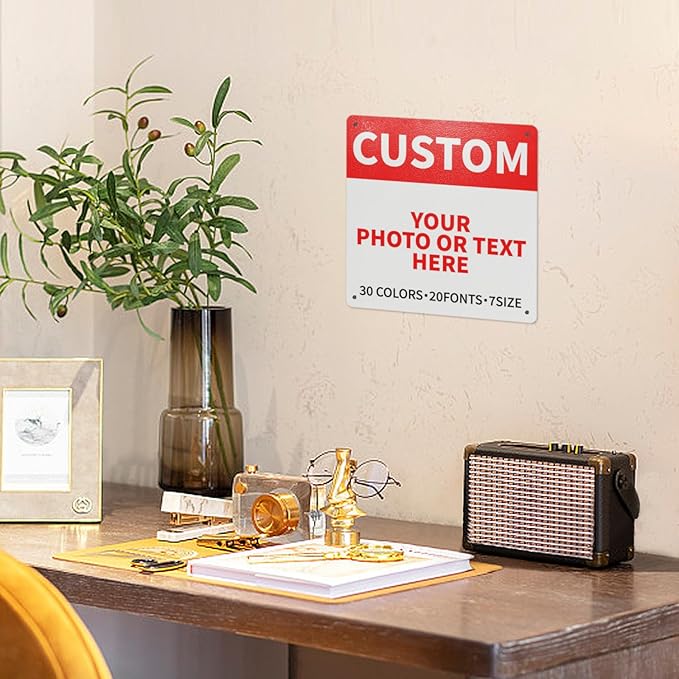 Bulk Custom Signs Outdoor Metal Sign Personalized Signs for Business, Office, Home, Road Signs, Garden Signs, Parking Signs, Decorative Signs, 12''x12''