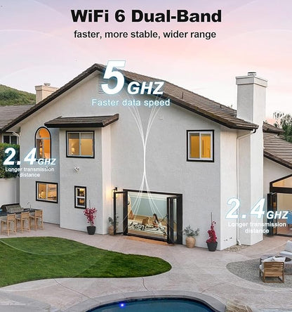 Indoor Security Camera, Indoor Camera for Home Security, WiFi Home Camera with 360° Pan Tilt, AI Motion Detection, Two-Way Audio, Night Vision for Baby, Pet, Elderly Monitoring
