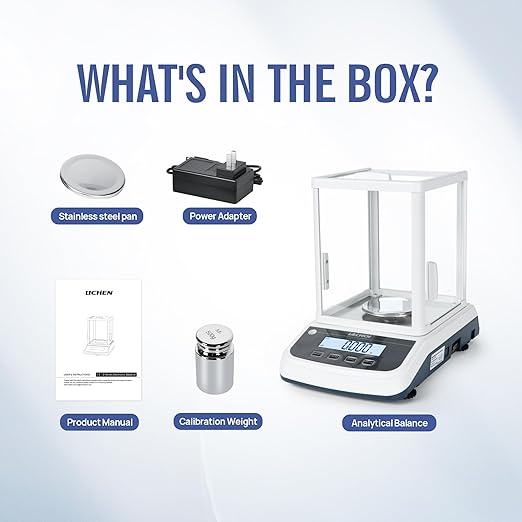 Lab Analytical Balance 500g×0.001g Accuracy Digital Lab Scale Laboratory Analytical Balance with Windshield Jewelry Scale RS232 Interface (0.001g*500g)