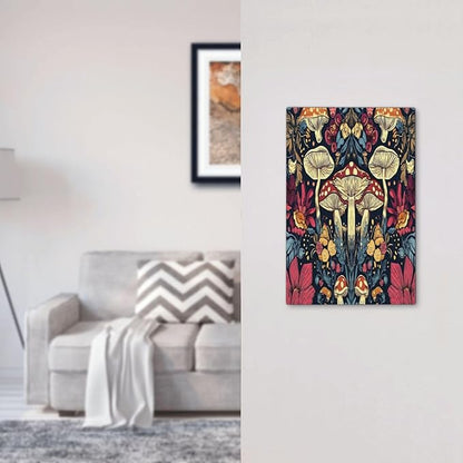 Light Switch Cover Plate Coloful Red Yellow Orange Magical Mushroom Forest 1 Gang No Device Blank Wall Plate Electrical Outlet Cover Decorative Switch Plate Covers for Bedroom Home Decor