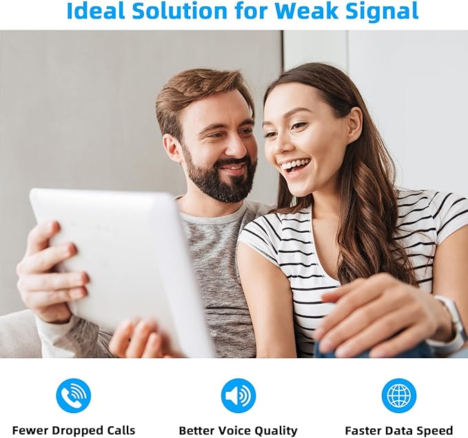 Cell Phone Booster for Home, Up to 7000Sq. Ft,Cell Phone Signal Booster for Rural Area with 2 Indoor Panel Antennas,Boosts 5G 4G LTE for Home (White)